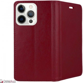 Telone dirbtinos odos dėklas - bordo spalvos (Apple Iphone 15 Pro Max)
